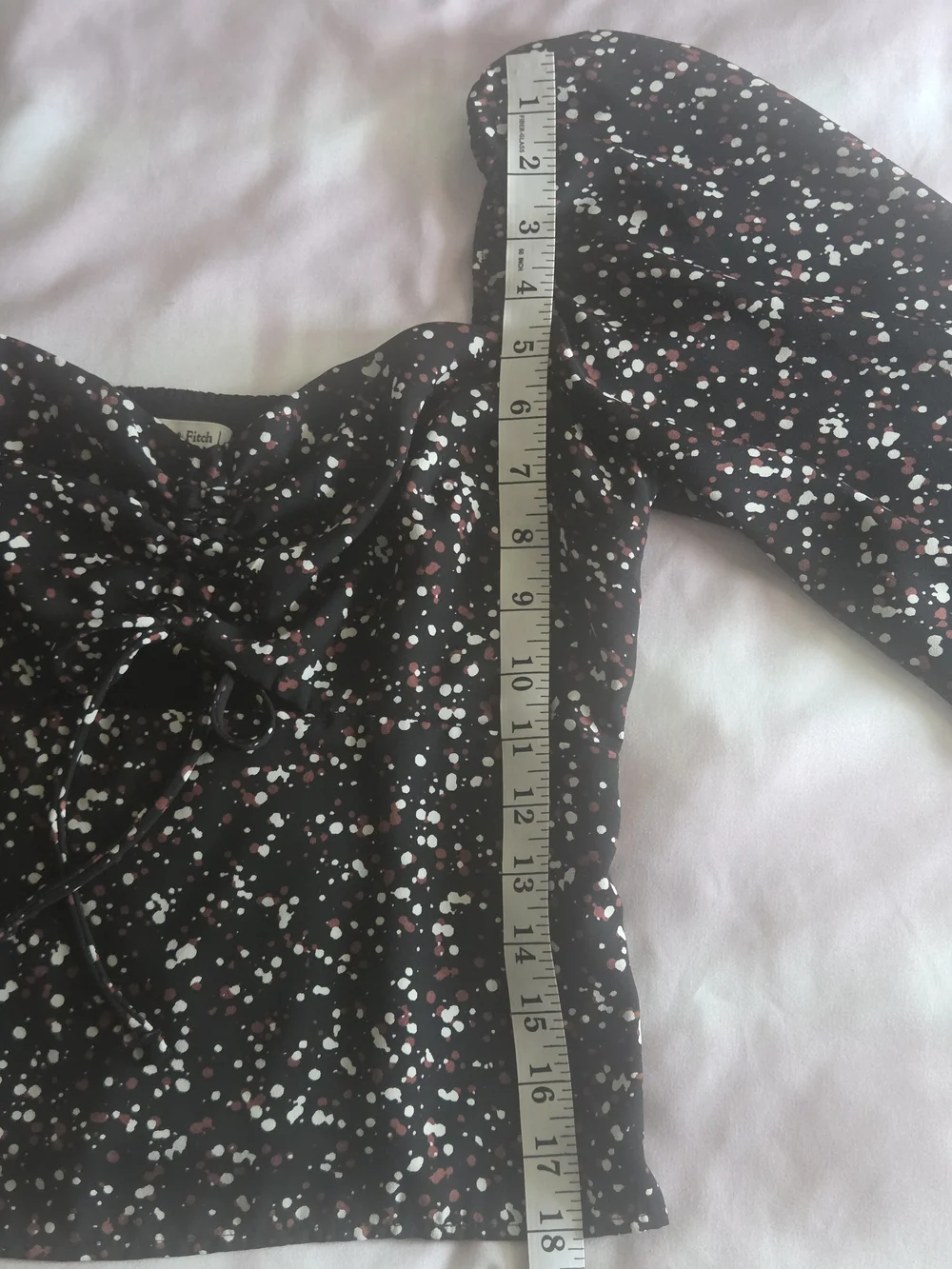 Abercrombie & Fitch Black Square Neck Long Sleeve Top